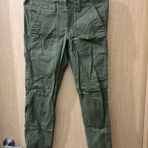 CAbi Green Ankle Cropped Pants